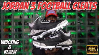 JORDAN 3 BLACK CEMENT FOOTBALL CLEATS  JORDAN 3 MID TD  JORDAN 3 FOOTBALL CLEATS  FZ8626001 [upl. by Erna]