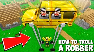 How to TROLLED THE ROBBERS WHO STOLE MY CAR in Minecraft  NEW CAR TRAP [upl. by Neilla]