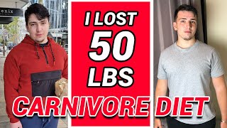 How I lost 50lbs in 3 months with a Carnivore Diet [upl. by Dnaloy598]