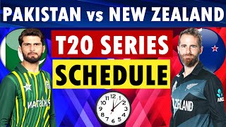 Pakistan vs New Zealand T20 Series 2024 Schedule Pakistan vs New Zealand Schedule 2024 announced [upl. by Loralyn]