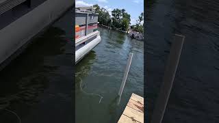 Pontoon Stuck under Dock [upl. by Arella99]