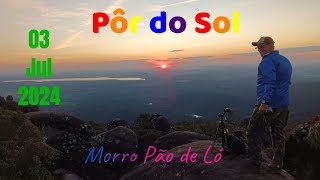 Pôr do sol no Morro Pão de Ló  vídeo acelerado  Quatro Barras  PR dia 03072024 [upl. by Enamrahs]