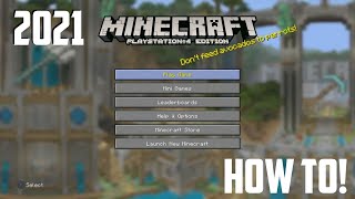 2021 How to Play Minecraft Old Edition PS4 Tutorial World [upl. by Aihsyn]