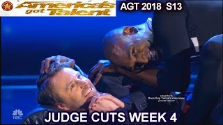 Troy James Contortionist ampChris Hardwick FULL PERFORMANCE Americas Got Talent 2018 Judge Cuts 4 AGT [upl. by Anigroeg]