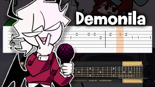 Demonila  Friday Night Funkin vs Selevers MidFight Masses  Guitar tutorial TAB [upl. by Ahseinad]