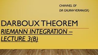 DARBOUX THEOREM [upl. by Sianna184]