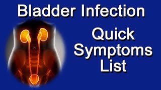 Bladder Infection  Quick Symptoms List [upl. by Yedsnil]