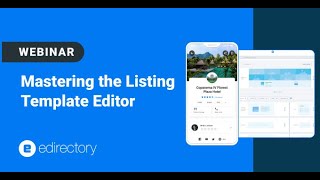 eDirectory Webinar  Mastering the Listing Template Editor [upl. by Tirzah662]