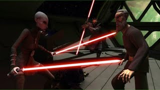 Dooku fights Savage Opress and Asajj Ventress  Star Wars The Clone Wars [upl. by Elletnohs1]