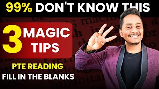 99 Dont Know This  3 Magic Tips  PTE Reading Fill in the Blanks  Skills PTE Academic [upl. by Euqinemod]