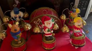 VINTAGE 90s Mr Christmas Santas Marching Band Musical Animated Bell Ringers [upl. by Vardon923]