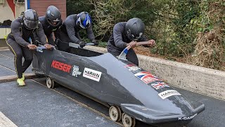 Jamaican bobsleigh team training at the University of Bath [upl. by Ogaitnas]