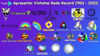 2ª AT Cronologia 152 Vinhetas Rede Record 1953  2023 [upl. by Ococ]