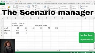 How to use the Scenario manager in Excel [upl. by Gorton]