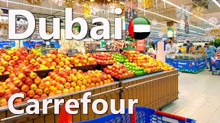 Dubai Carrefour Supermarket Food Prices Walking Tour 4K [upl. by Clements857]