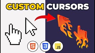 EASY CUSTOM CURSORS in HTML CSS amp JavaScript [upl. by Ladnyk]