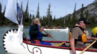 Athabasca River Voyageur Canoe Brigade [upl. by Anchie426]