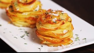 Parmesan Potato Stacks Recipe [upl. by Yanat343]