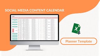 Social Media Content Calendar Excel Template [upl. by Zilevi]