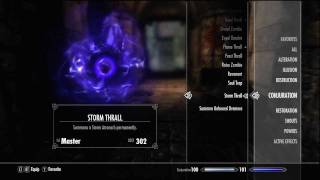 Skyrim  Storm Thrall  Master Conjuration Magic Spell [upl. by Iams14]