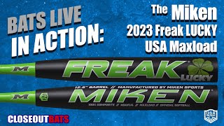 HITTING Miken Freak Lucky Maxload Slowpitch Bat USA MSA3FLKL 2023 [upl. by Crocker887]