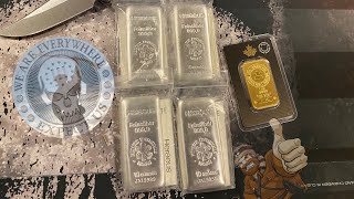 Argor Heraeus 10oz Cast Silver Bars and More Canadian Gold [upl. by Angell]