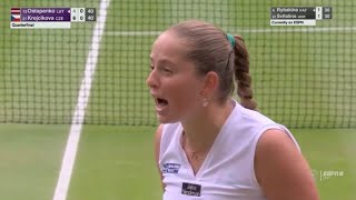 NewsJelena Ostapenko 🇱🇻 furious 🤬tells coach to leave vs Krejcikova 🇨🇿 Wimbledon Tennis Coverage [upl. by Ahsiemat]