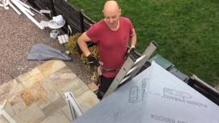 Replacing conservatory roof with light weight tiles [upl. by Glanti]