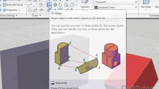 AutoCAD 2010 3D Scale and 3D Align [upl. by Evars]