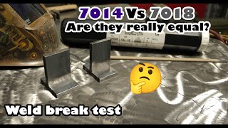 7014 vs 7018 weld break test [upl. by Dominick541]