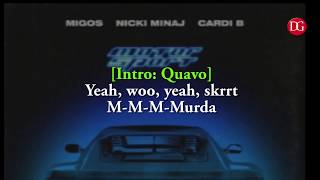 MotorSport Migos Nicki Minaj Cardi B  MotorSport lyrics [upl. by Ramsdell873]