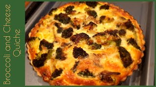 Easy Broccoli Cheddar Quiche  How to make and blind bake shortcrust pastry [upl. by Assyle]