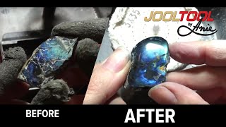 Cabbing Labradorite Spectrolite to a high polish [upl. by Anisamoht432]