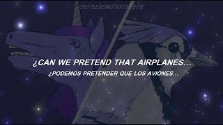 can we pretend😭 ✨that airplanes in the night sky are like shooting stars🌠 letra en español [upl. by Justinian]