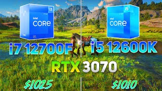 i7 12700F  RTX 3070 vs i5 12600K  RTX 3070  Gaming Benchmark  Test in 9 Games [upl. by Rodd]