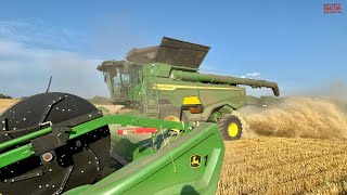 JOHN DEERE X9 Combines Harvesting 12000 Acres of Wheat [upl. by Asfah805]