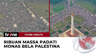 Massa Reuni 212 Lantunkan Zikir Doakan Palestina  tvOne Minute [upl. by Hinman]