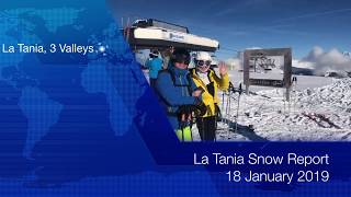 La Tania Snow Report lataniacouk 18 Jan 2019 [upl. by Esorylime115]