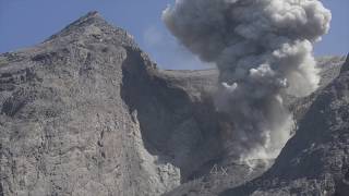 Collection of strombolian eruptions at Batu Tara volcano Flores Sea Indonesia [upl. by Luca642]