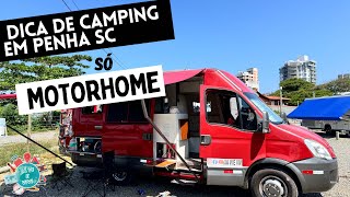 DICA DE CAMPING SÓ PRA MOTORHOME EM PENHA SC  PÉ NA AREIA [upl. by Nomar]