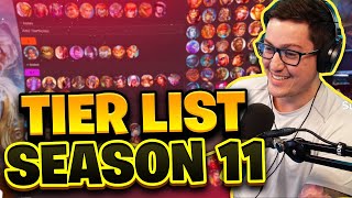 SEASON 11 TIER LIST [upl. by Nylareg504]