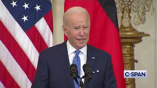 President Biden on Nord Stream 2 Pipeline if Russia Invades Ukraine quotWe will bring an end to itquot [upl. by Nawaj]