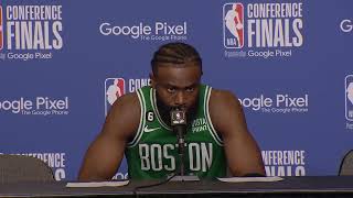 Jaylen Brown Talks ECF Game 6 Win FULL Postgame Interview 🎤 [upl. by Lupee234]