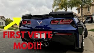 2016 Corvette Stage 2 Spoiler My First Vette Mod [upl. by Anyrtak461]