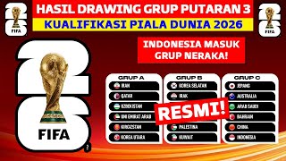 RESMI Hasil Drawing Kualifikasi Piala Dunia Putaran 3  Jadwal Kualifikasi Piala Dunia 2026 [upl. by Gnel]