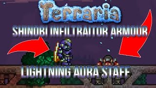 Terraria 134  Lightning Aura amp Shinobi Infiltrator Armour [upl. by Natek]