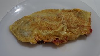 OMELETTE AUX POIVRONS CUISINERAPIDE [upl. by Nnylyam]