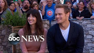 Sam Heughan and Caitriona Balfe dish on the new season of Outlander [upl. by Macrae]