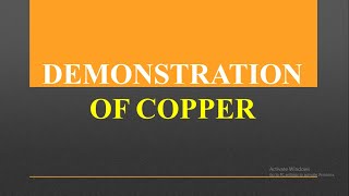 Demonstration of copperDemonstration of minerals in tissue sections [upl. by Nadia]