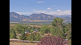 Boulder Colorado Flatirons view from Louisville 09012024 [upl. by Eeleimaj]